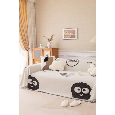 简约现加代QA78厚沙发巾盖全包四季通防猫抓防尘沙用发布毯套罩