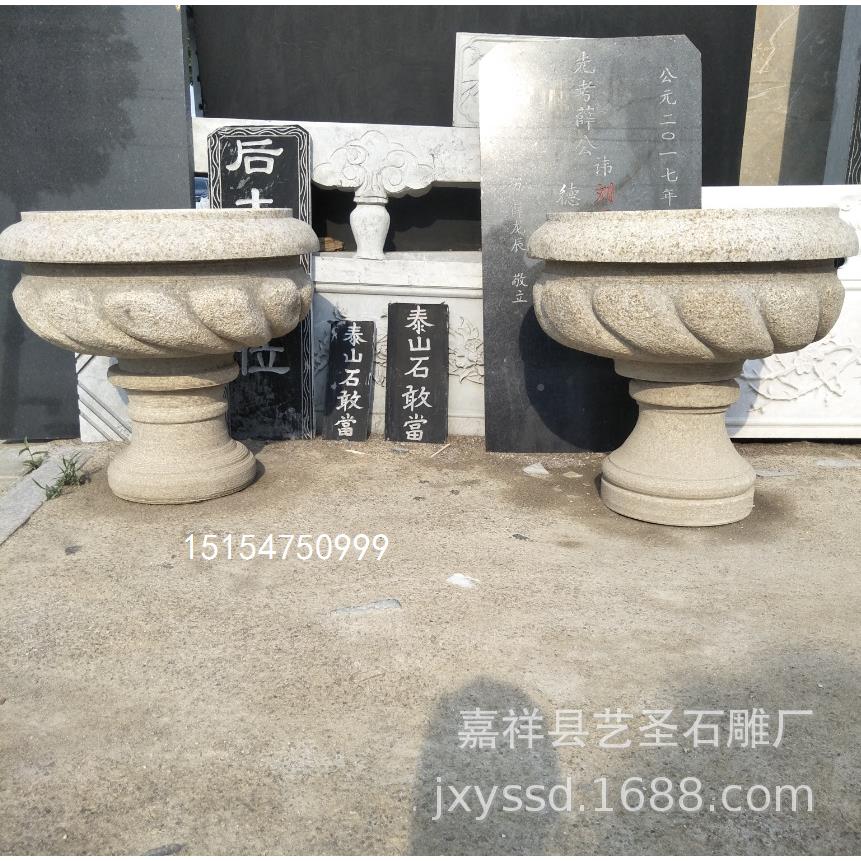 供应大理石花盆花岗岩花盆石锈花盆欧式石雕花生产盆125478厂家