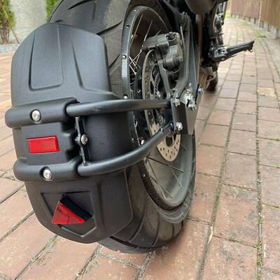 适后用升仕Zontes35X30T改0装ZT310R后挡泥板加宽挡水板泥5板