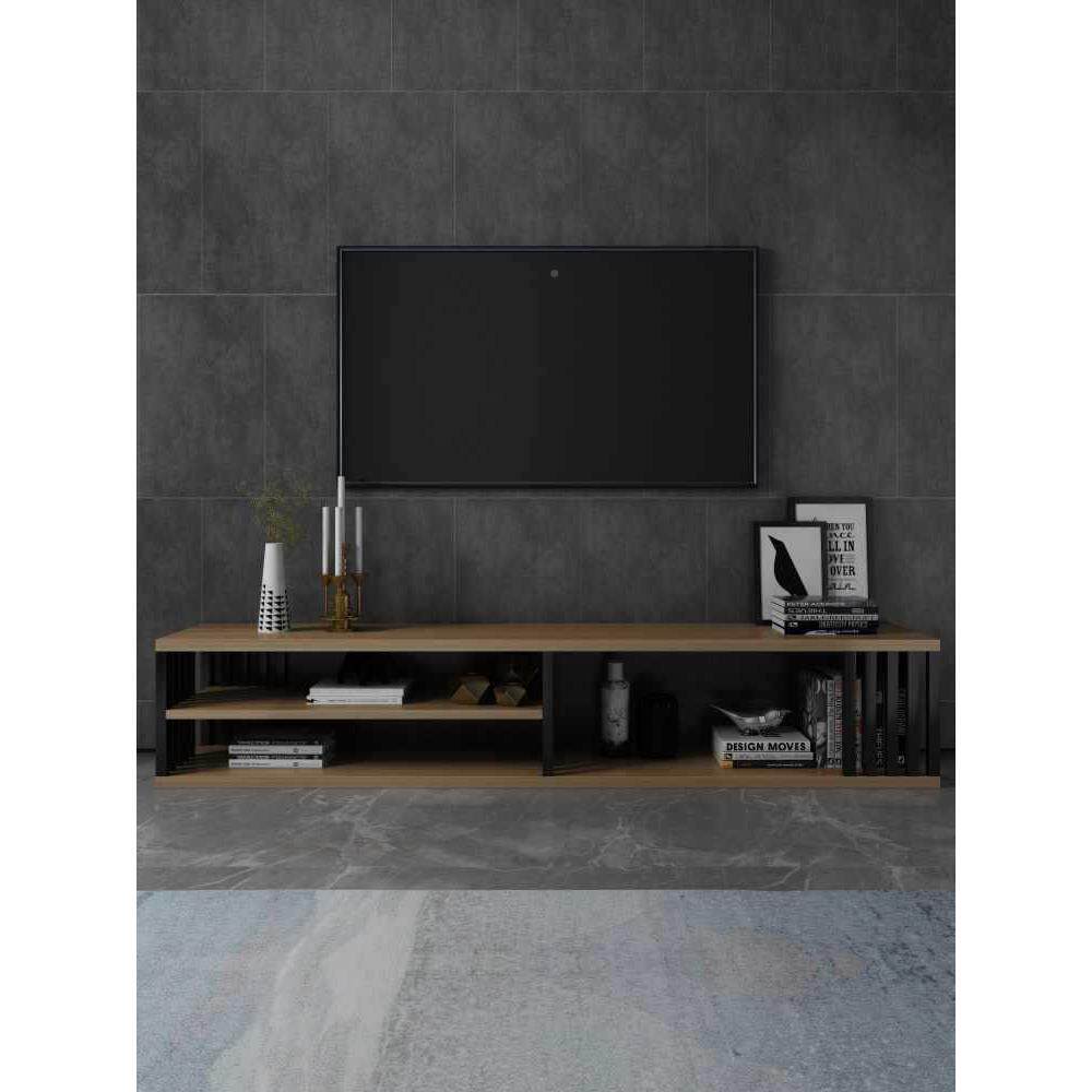 轻现代简约奢视工业风客厅柜双层电电视机柜落地DSG音响功放电视