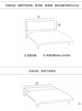今新F99T6955款防水皮革床头靠背包铁靠艺年实木床上防撞看书垫软