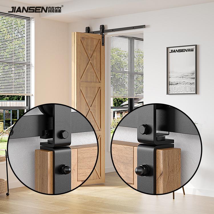 式XPC谷仓美门叠折轨门吊轨百褶道双向折叠门轨道五金配件全套