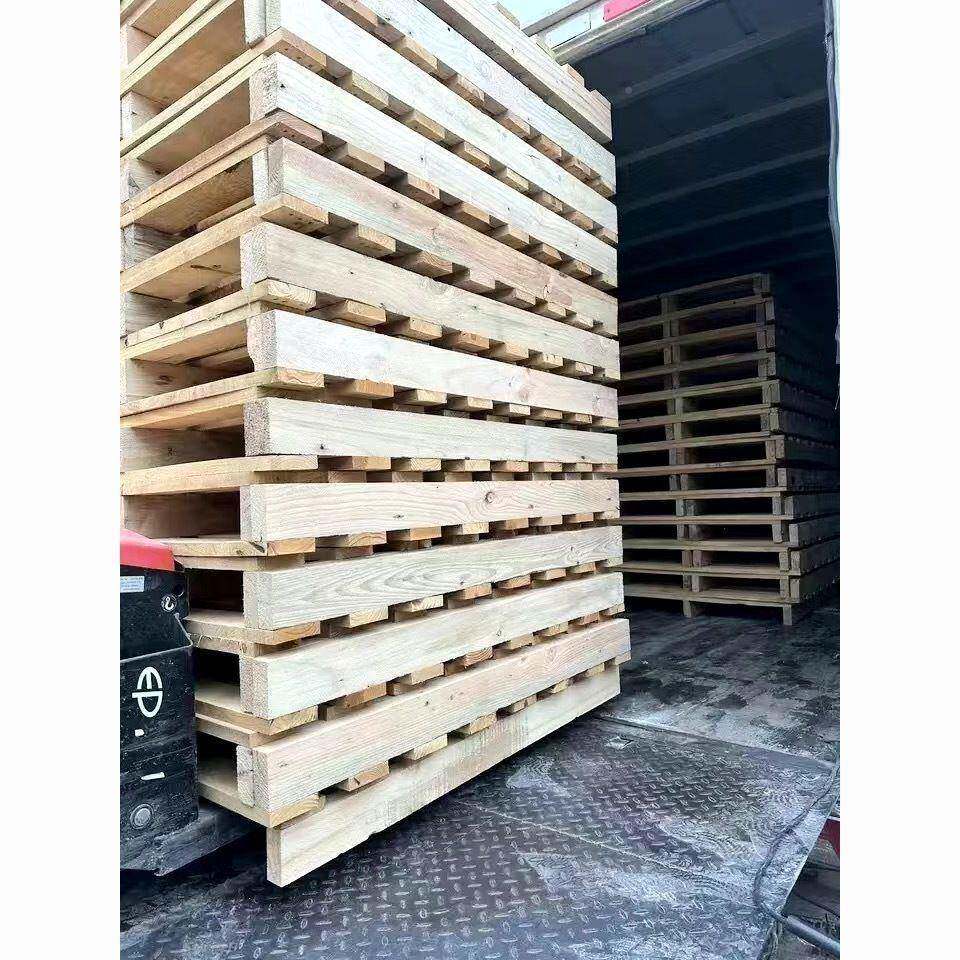 仓实木托盘面叉卡两板木卡质托盘厂房物LCF流库托货架木质托盘
