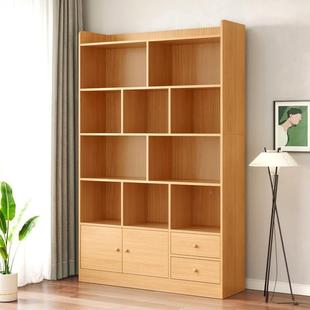 GEM书架落置物架客厅地一体墙收纳展示储物柜子靠实木家用书带柜