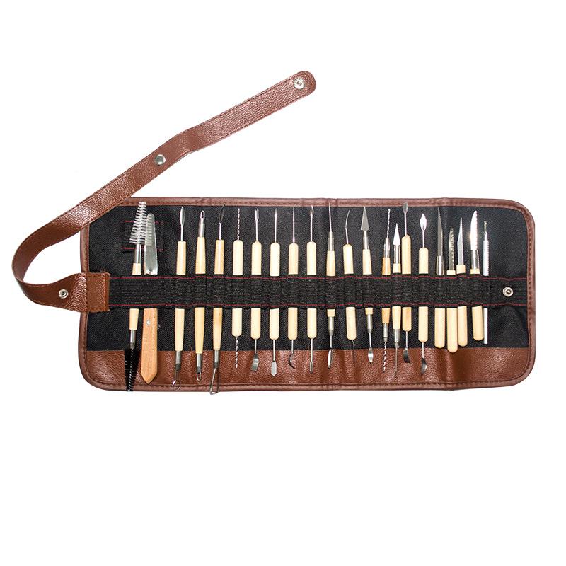 DY工陶木艺具22件套质塑形镭丝刀软陶泥粘土泥塑FBX雕塑雕I刻刀