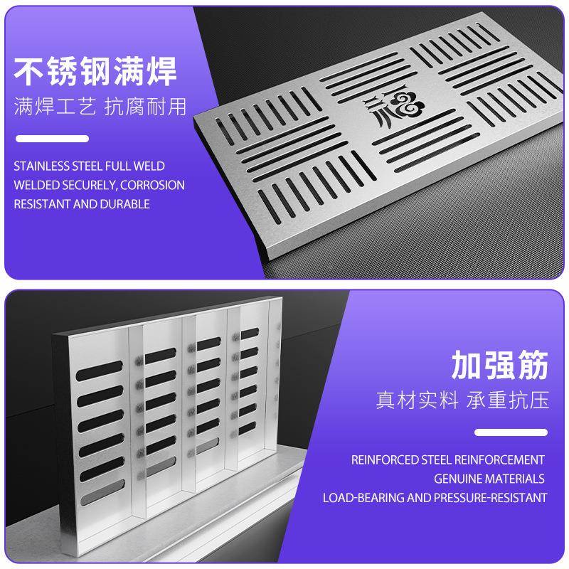 成304不锈钢雨水篦子园林市政水排水沟不UAZ锈钢格栅下地品沟道盖