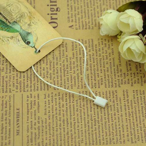 服装通用方块蜡吊粒VSB一性次使吊用牌蜡绳吊牌挂绳塑线料方扣手