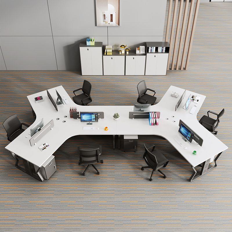 职员办位桌公246多人位屏风工作电轻奢办公桌椅组合脑桌7卡座