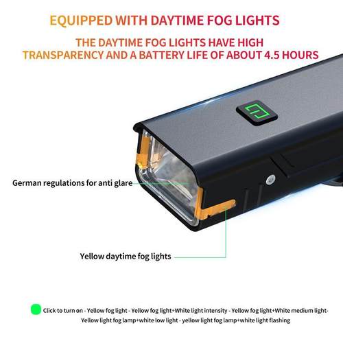 自行车前灯骑装F110054灯正吊装夜单充电续航超长高亮快拆便携车