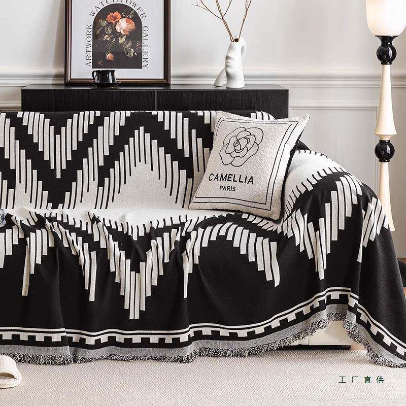 皮沙罩0发沙F5M8T9S5发盖布巾225新款防滑颗粒发沙套雪尼尔沙发垫