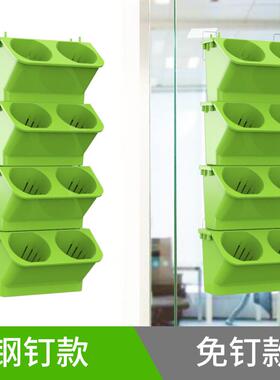 FQT4个装壁挂多层花人气台墙壁体立种植阳架架自动吸水懒人花盆