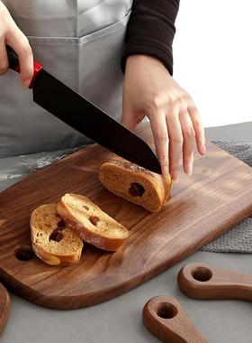 黑胡桃IRU实木披萨板式用日质托盘牛排盘寿司长方家形切水果木板