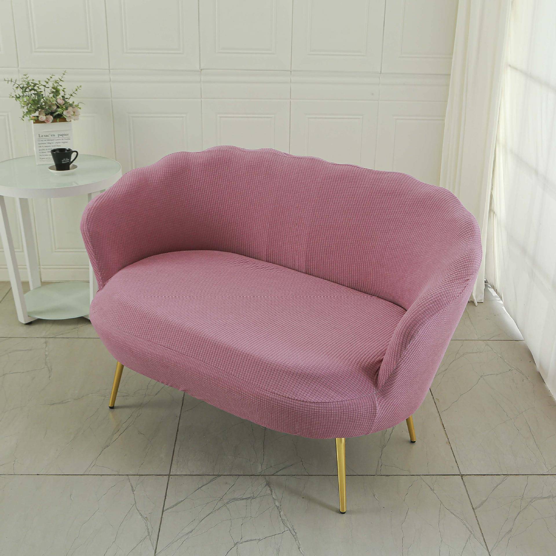 双人花瓣位弹力沙发套全包套罩懒人通用型简约RRT尘现代防罩