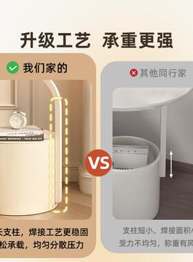 床头柜替42963代神室器家用卧床头置物架型收纳柜奶油风沙发边小