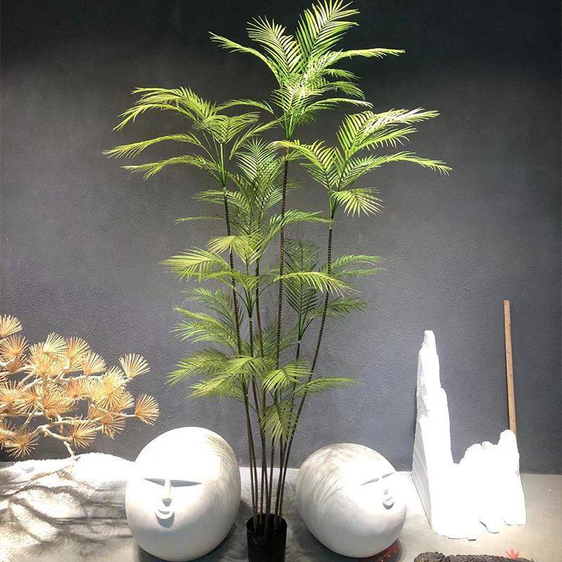 仿真绿YS-06121植散葵尾尾葵假绿植绿迷你盆栽带盆散葵客厅绿植仿