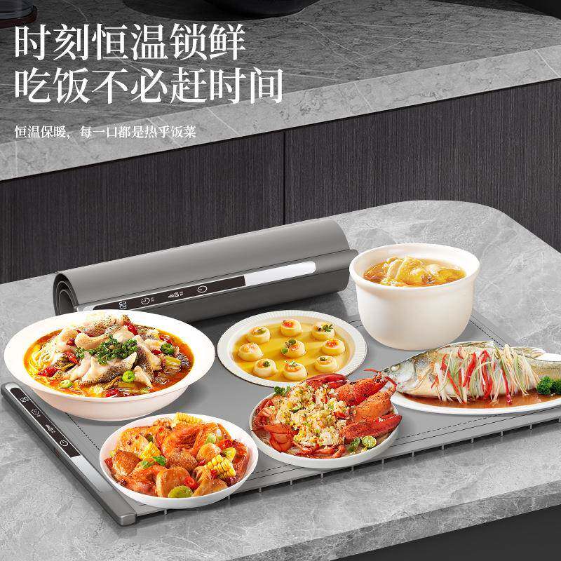 新款可叠硅胶菜板家用加暖热桌垫菜38保温折垫饭食品热桌面