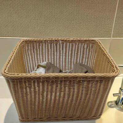 换仿藤编收纳筐脏酒店民宿篮圆衣形桶手提洗衣物大号z+JEK4VV箱子