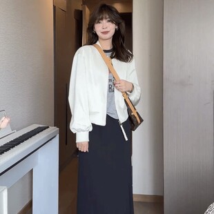 短款圆领棒球服外套女春季新款小个子休闲显瘦百搭洋气夹克上衣潮