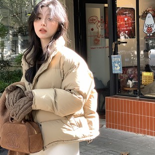 羽绒服女短款2025年新款奶呼呼小个子时尚白鸭绒轻便面包服加厚冬