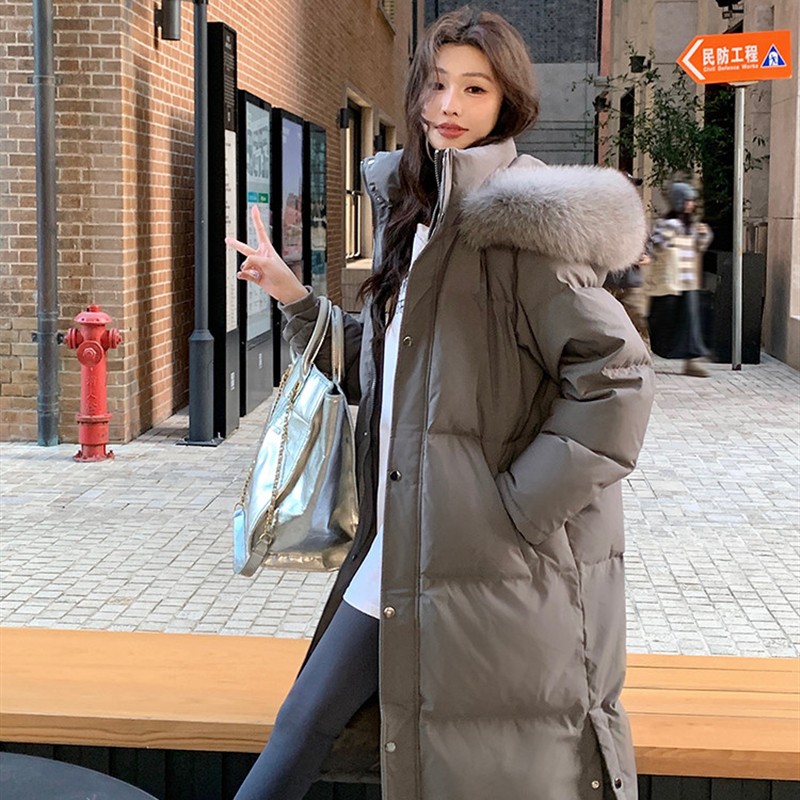 周佳静羽绒服女冬季2025年新款中长款超好看今年流行爆款长款外套