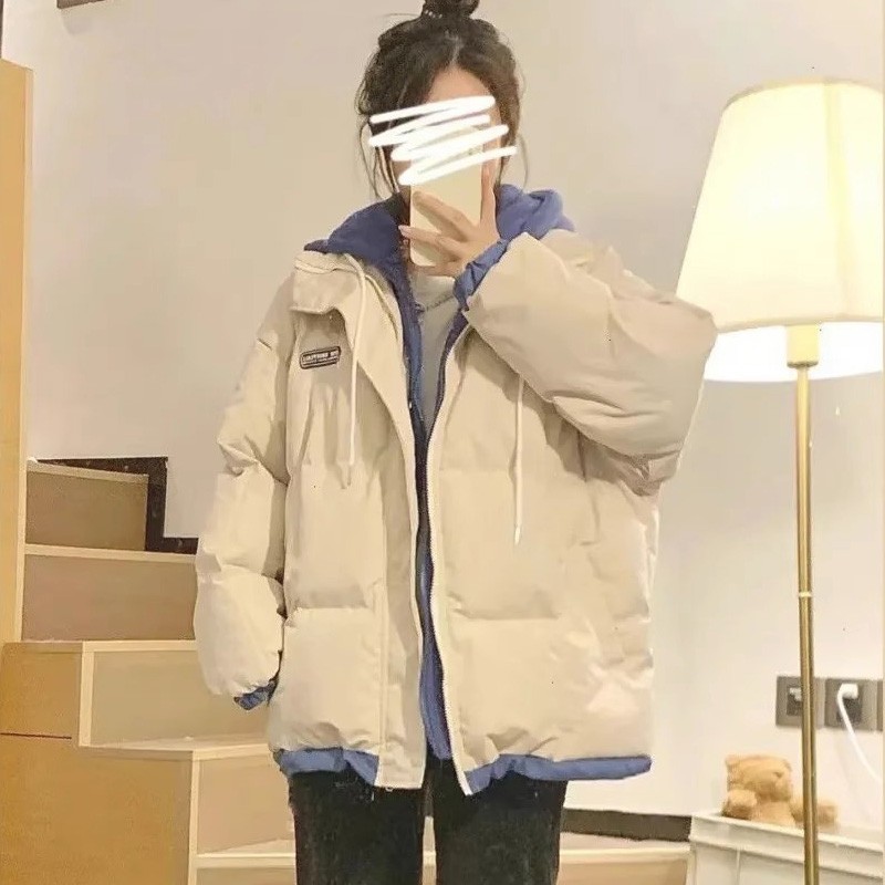 初中生派克羽绒服女中长款2024冬装新款高中学生加厚少女棉衣外套