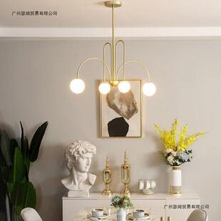 北欧吊灯客厅室现约代简魔豆分子网红餐卧374厅创个意性ins服装店