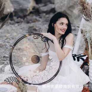 新款结婚婚庆圆形透签到板年签名册公司会创明意爱心装855饰结留