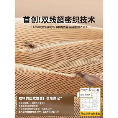 蒙古包蚊家用卧twh20230室免安装帐02童5新款1米5五单人床全罩式
