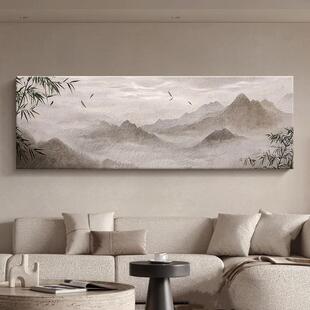 中古风客厅装饰画新中式侘禅意茶室挂画宋代美学沙EIH发寂背景墙