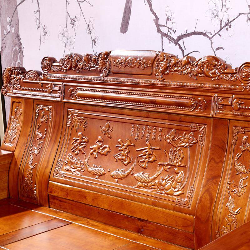 三全实木厅沙发经济型农夏村中式雕花客红椿木香樟木冬两用家和万