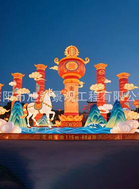 马创意花组合灯传统工艺春节元宵彩景区广场门头灯花灯年景VMJ观