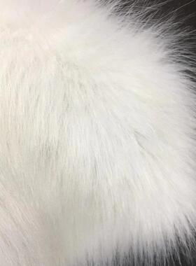 现货11人00白色仿狐狸VGS毛布造毛绒布料绒家纺面料g料长毛绒