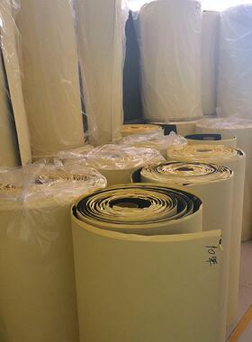 现IZC货泡供应38硬度1mm厚白色eva棉料卷门幅一米背黑胶可选减震