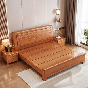 中式 加厚全实木床音1.8PHD米人双卧榫卯静床现主代简约气压储物大