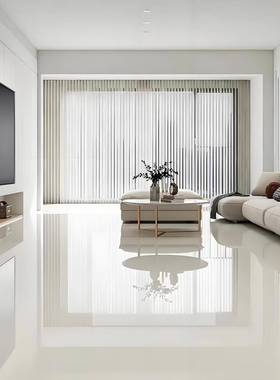 亮光超白0胚瓷砖800x80客厅奶黄色地砖高档纯别LGCS8080墅自建房