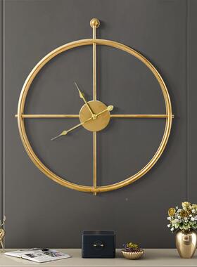 铁艺钟北欧创静名音钟表挂时尚客厅玄关家意用宿TB-61257酒店墙上