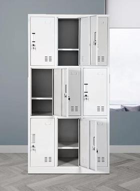 物厂家员校现货钢制收纳柜HS03学工宿舍钢制更衣柜工厂车间多门储