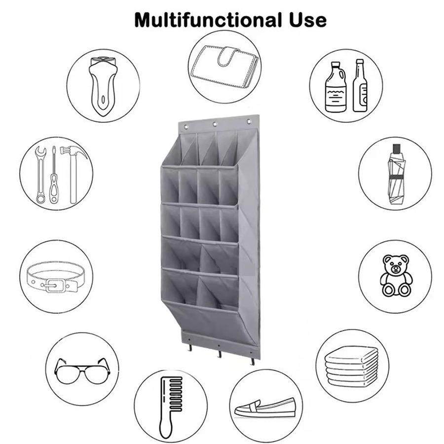 牛津布16格门收纳袋16格储物理挂袋壁挂式鞋纳袋卧后室多层杂物整,居家布艺,挂袋,淘宝优惠券,粉丝福利购,淘宝优惠卷
