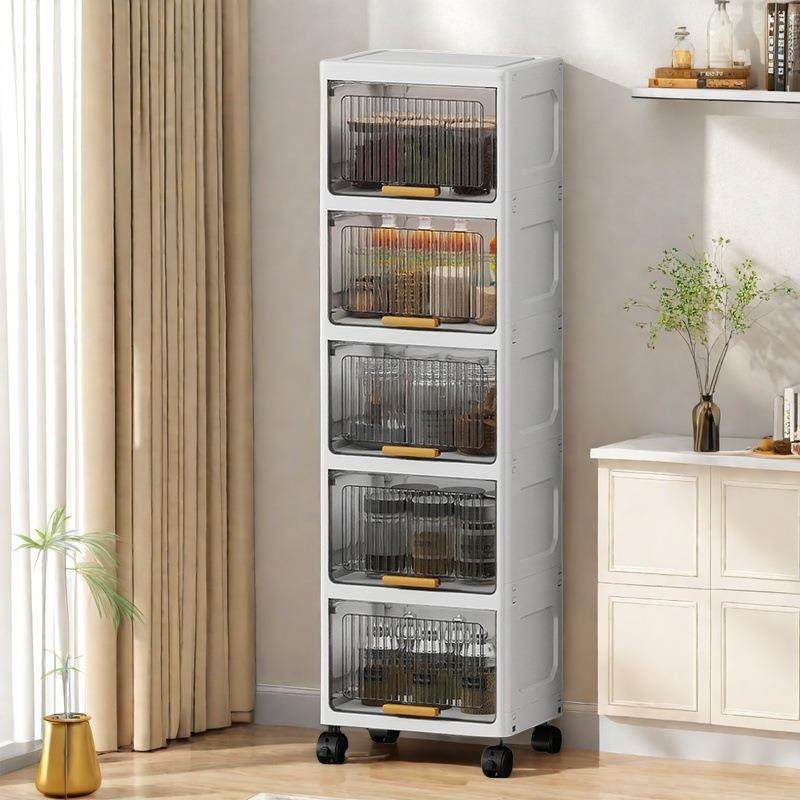 厨房蔬菜置架地菜篮物无品牌/子靠墙移动收纳架子家用夹缝零落柜