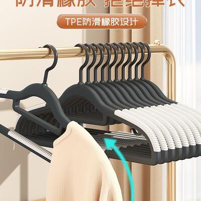 衣无架家用挂衣痕防滑肩角晾厚晒HAY-HSSW衣挂起不包衣服挂架加粗