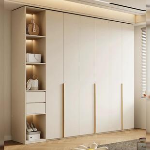 EN书级实木欧23921松板衣柜家用室柜卧子衣帽间大衣橱连桌F一体组