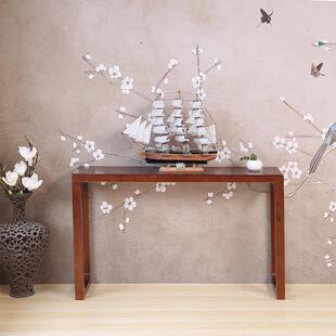 台新中木式SBZ案玄关桌柜桌靠墙客厅实条案门厅柜供桌香案贡条几