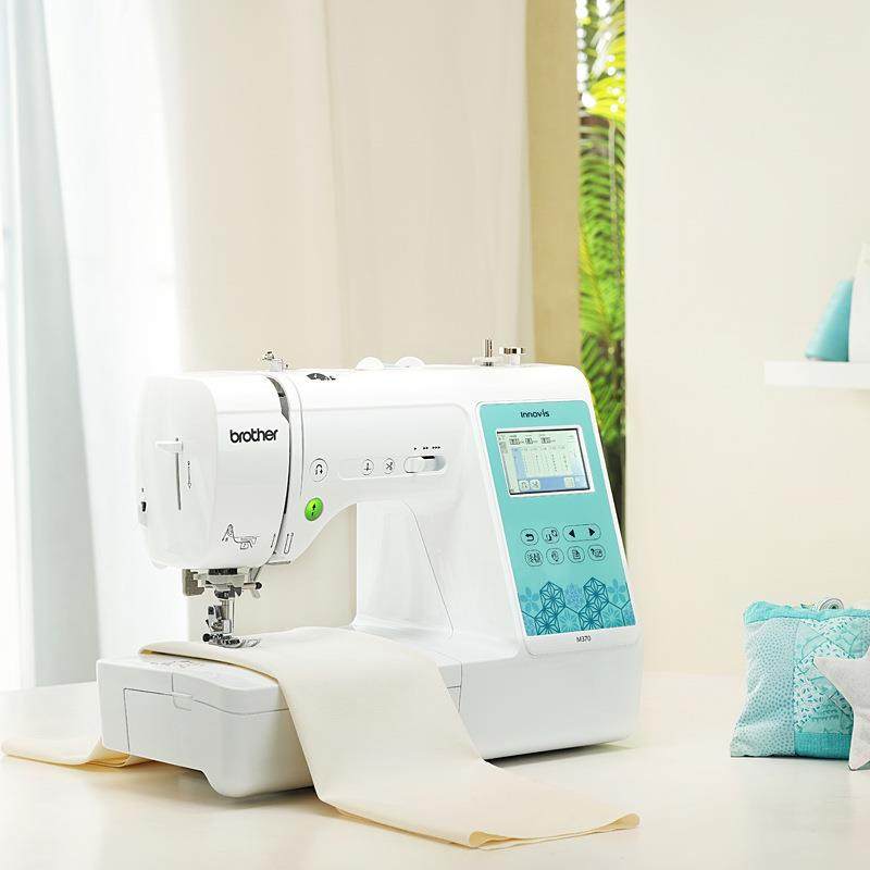 弟373700家用电脑绣花机绣字锁边吃厚兄花缝M纫机全自动绣设备单