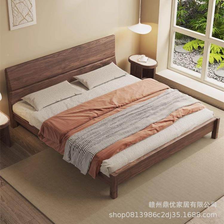 BD611#南美简桃木实木床现代简约主卧高双人床1.胡8米原木品质极