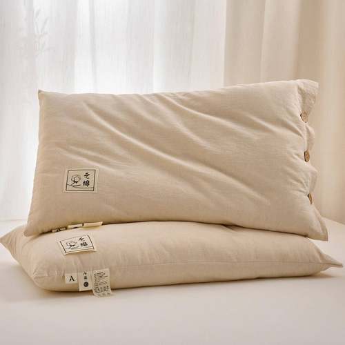 式枕棉麻棉花头护颈椎助睡枕眠学生宿舍人FBK-AL-M用成人小芯日男