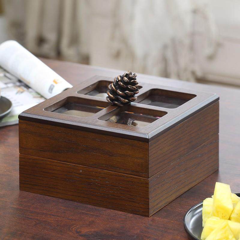 纳实面木零食收纳干果695盒家用酒店客厅桌分格收盒婚庆糖盒果盒,收纳整理,食物收纳盒,淘宝优惠券,粉丝福利购,淘宝优惠卷