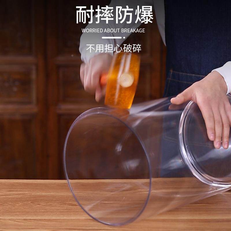 透明PC密封罐茶罐叶9药陈材杂粮密封防潮食品干货亚克力皮塑料罐