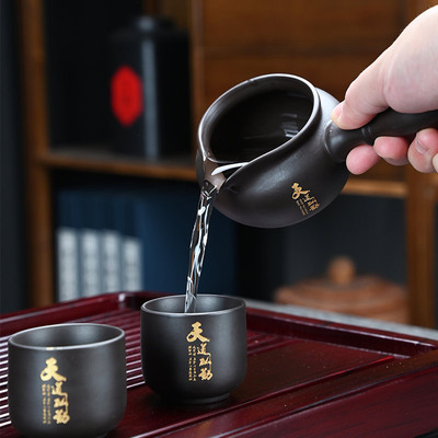 紫砂半自b动石磨懒人泡茶神器公道杯过滤网家用泡茶壶茶漏茶滤茶