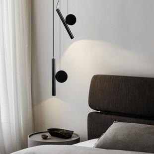 极简床头普瑞吊主轻奢吊线灯现灯代简房约卧室间吊灯中969山卧灯