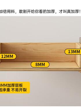 岩板简床头柜UNN全感实木约现用代轻奢高级家卧室储物床边柜子小